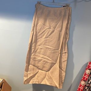 Liz Claiborne Tan Linen Skirt Women’s 14